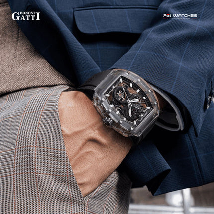 BONEST GATTI Mirror Hollow Out Mechanical watch - BG9980-A