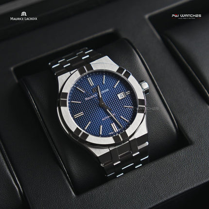 MAURICE LACROIX Aikon Automatic Date 42mm Blue Dial Stainless Steel - AI6008-SS002-430-1