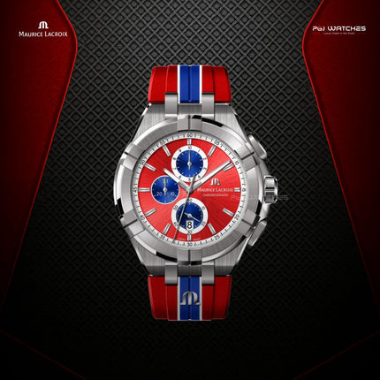 MAURICE LACROIX Aikon Quartz Chronograph 44mm Blue Dial Stainless Steel - AI1018-SS001-530-6