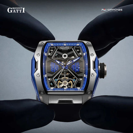BONEST GATTI Automatic Skeleton Movement Barrel shaped Case Luminous - BG5501-A