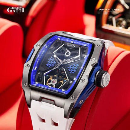 BONEST GATTI Automatic Skeleton Movement Barrel shaped Case Luminous - BG5501-A