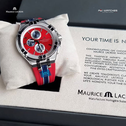 MAURICE LACROIX Aikon Quartz Chronograph 44mm Blue Dial Stainless Steel - AI1018-SS001-530-6