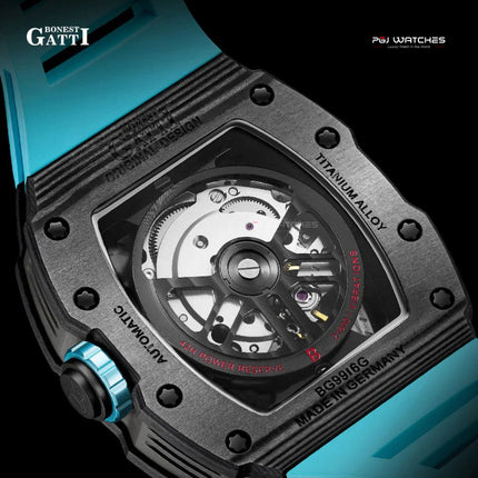 BONEST GATTI Sapphire Carbon Fiber 42H Automatic Citizen Movement Round Shaped Case - BG9916-A