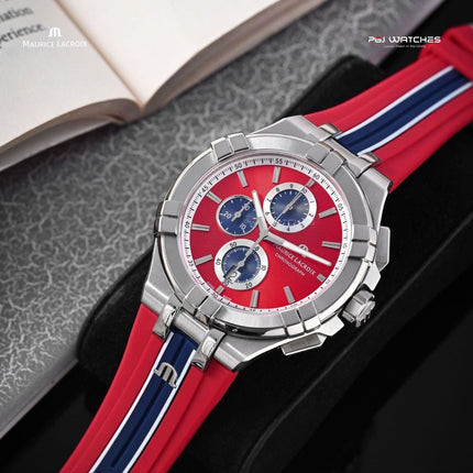 MAURICE LACROIX Aikon Quartz Chronograph 44mm Blue Dial Stainless Steel - AI1018-SS001-530-6