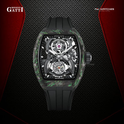 BONEST GATTI Carbon Fiber Automatic Tourbillon Movement - BG9006-R