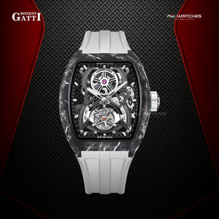 BONEST GATTI Carbon Fiber Automatic Tourbillon Movement - BG9006-R