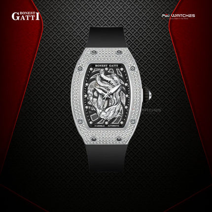 BONEST GATTI Barrel Dragon & Phoenix Couple Watch Automatic Mechanical Movement Luminous - BG9910-A