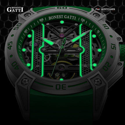 BONEST GATTI Automatic Movement Round Shaped Case 5ATM Waterproof Luminous - BG5805-A3