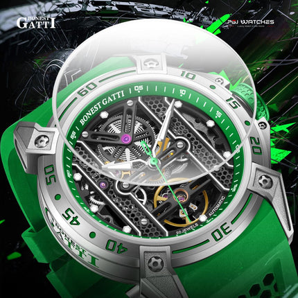 BONEST GATTI Automatic Movement Round Shaped Case 5ATM Waterproof Luminous - BG5805-A3