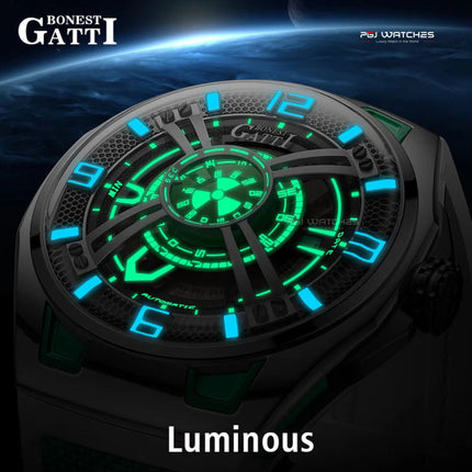 BONEST GATTI Automatic Movement Round Shaped Case 5ATM Waterproof Luminous - BG5803-A