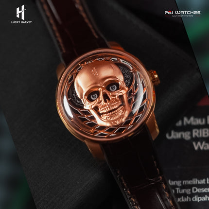 LUCKY HARVEY Skull Luminous Dial Men’s Watch Mechanical