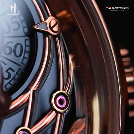 LUCKY HARVEY Skull Luminous Dial Men’s Watch Mechanical