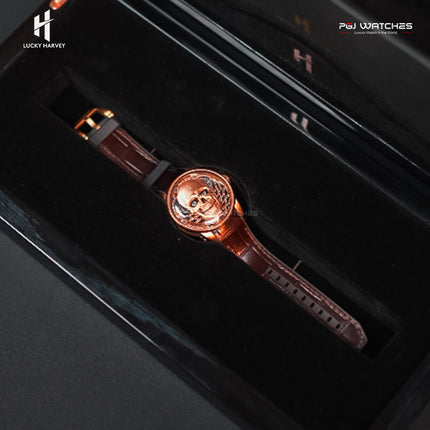 LUCKY HARVEY Skull Luminous Dial Men’s Watch Mechanical