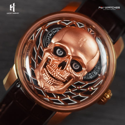 LUCKY HARVEY Skull Luminous Dial Men’s Watch Mechanical