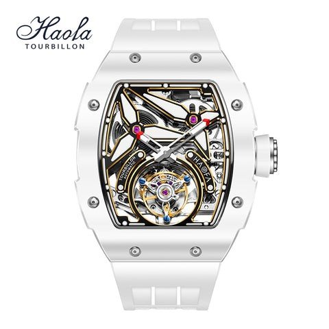 Jam Tangan Mewah HAOFA Ceramics Bezel Automatic Tourbillon 1901-2