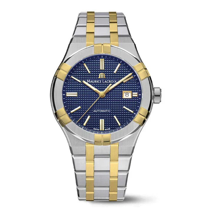 MAURICE LACROIX AIKON Automatic 39mm Blue Dial Two-Tone AI6008-SY013-432-1