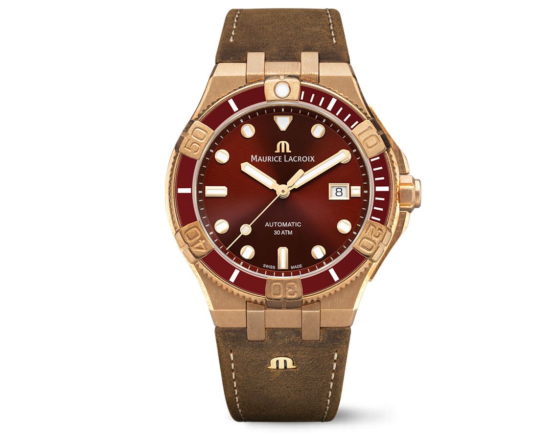 Beli MAURICE LACROIX AIKON Automatic Bronze Red Dial AI6058-BRZ6B-530-6 di PGJWatches