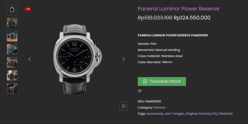 Panerai Luminor Power Reserve : Jam Tangan Panerai Design Italy