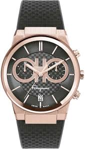 SALVATORE FERRAGAMO Chrono Black Dial Rose Gold SFME00721 - Dapatkan Hanya Di PGJWatches