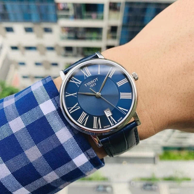 TISSOT Carson Premium Quartz Blue Dial T122.410.16.043.00 - Hanya Di PGJWatches