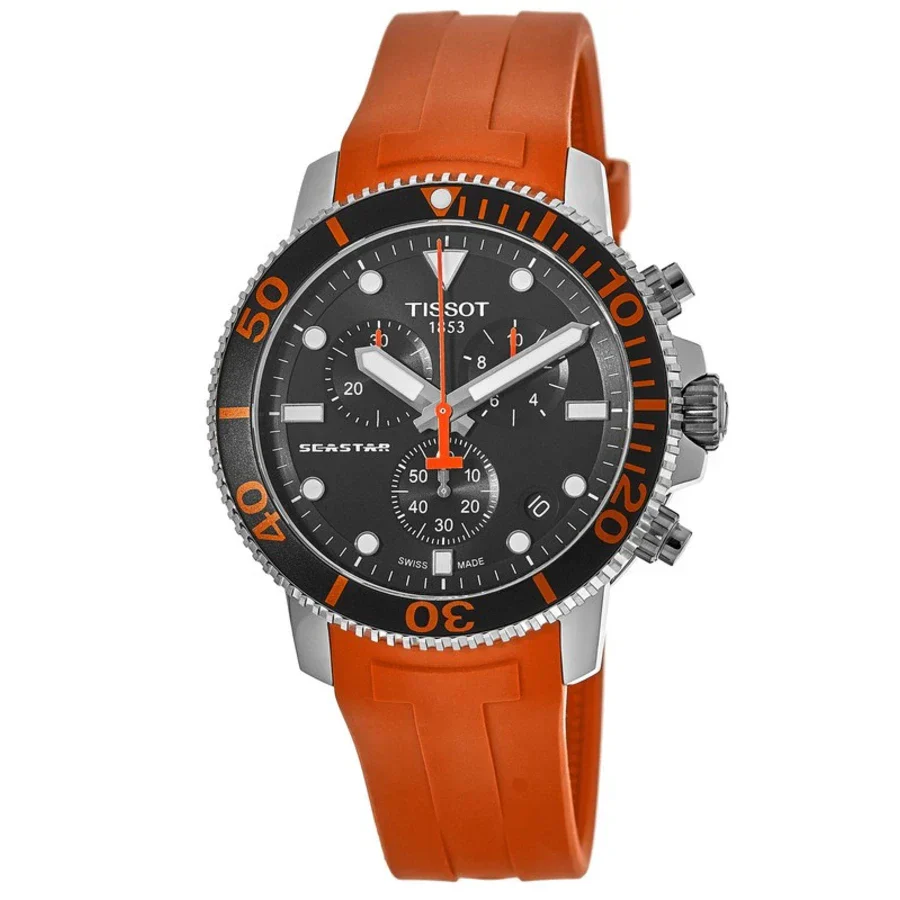 TISSOT Seastar 1000 Black Dial Orange T120.417.17.051.01 di PGJWatches