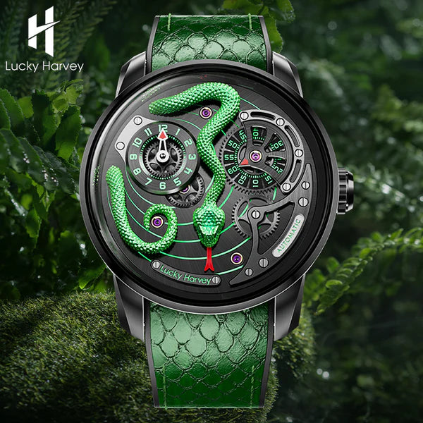 Lucky Harvey Spit Out Tongue Green Snake Automata