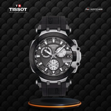 TISSOT T‑Sport T‑Race Chronograph Black Dial Black Silicone Strap - T115.417.27.061.00