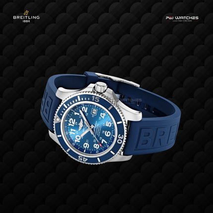 BREITLING Superocean II 44 Blue Dial Rubber Strap - A17392D81C1S1