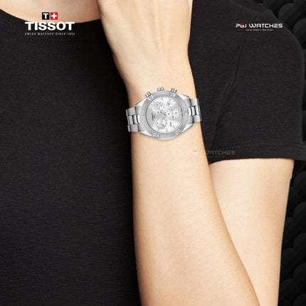 TISSOT PR100 Sport Chic Chronograph Men Silver Dial Stainless Steel Strap - T101.917.11.031.00
