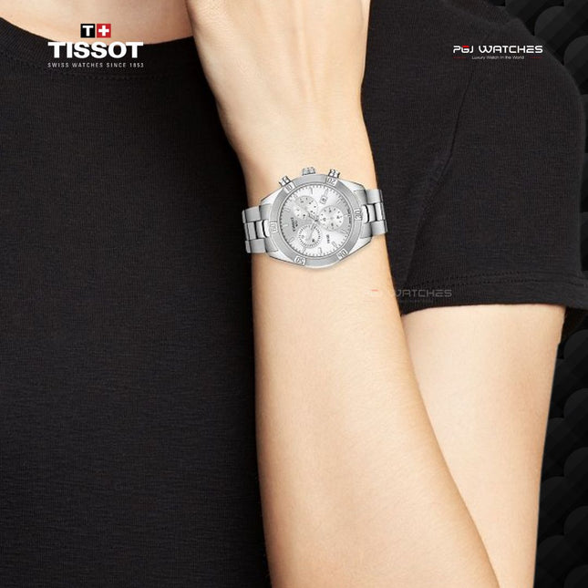 TISSOT PR100 Sport Chic Chronograph Men Silver Dial Stainless Steel Strap - T101.917.11.031.00