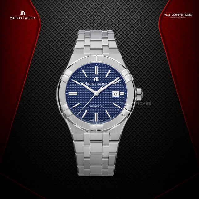 MAURICE LACROIX Aikon Automatic Date 42mm Blue Dial Stainless Steel - AI6008-SS002-430-1