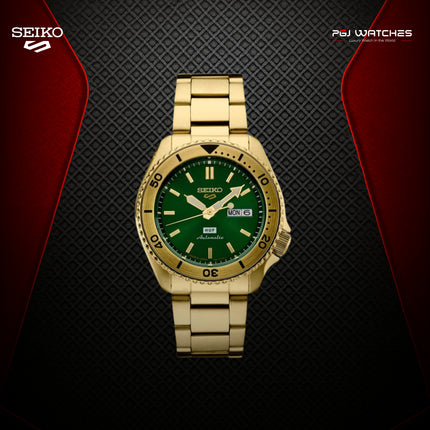 SEIKO 5 Sports x HUF Limited Edition Field Automatic Green Dial Stainless Steel Strap – SRPJ20