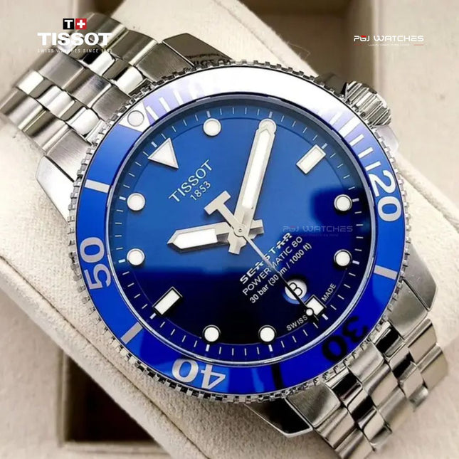 TISSOT T‑Sport Seastar 1000 Automatic Blue Dial Stainless Steel Bracelet - T120.407.11.041.00