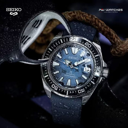 SEIKO Prospex “King Samurai” Save The Ocean Manta Ray 200m Automatic Blue Dial - SRPF79K1