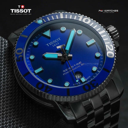 TISSOT T‑Sport Seastar 1000 Automatic Blue Dial Stainless Steel Bracelet - T120.407.11.041.00