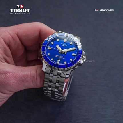TISSOT T‑Sport Seastar 1000 Automatic Blue Dial Stainless Steel Bracelet - T120.407.11.041.00
