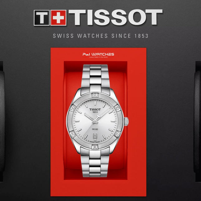 TISSOT PR100 Sport Chic 36mm T-Classic Silver Dial Stainless Steel Strap - T101.910.11.031.00