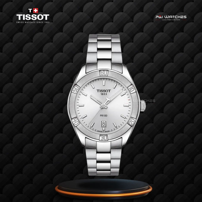 TISSOT PR100 Sport Chic 36mm T-Classic Silver Dial Stainless Steel Strap - T101.910.11.031.00