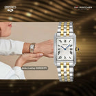 SEIKO Quartz Ladies Rectangular Two-Tone - SWR087P1