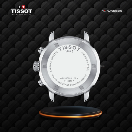 Tissot PRC 200 Chronograph 43mm T-Sport Black Dial Stainless Steel Strap - T114.417.11.057.00