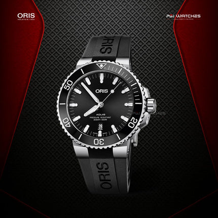 ORIS Aquis Date Black Dial Black Rubber - 01.733.7730.4134.07.4.24.64EB
