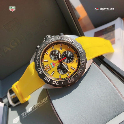 TAG HEUER Formula 1 Chronograph YELLOW RUBBER - CAZ101AM.FT8054