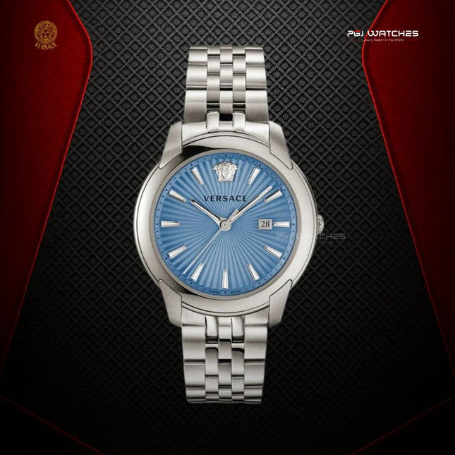 VERSACE V-Urban Silver Stainless Steel Blue Dial Quartz - VELQ00419