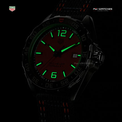 TAG HEUER Formula 1 Quartz Orange Dial Black Strap Men's Watch - WAZ101A.FC8305