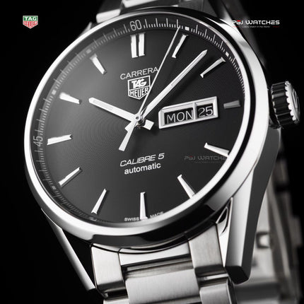 TAG HEUER  Carrera Automatic 41mm Black Dial Steel - WAR201A.BA0723