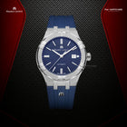 MAURICE LACROIX Aikon Automatic Date 42mm Blue Dial Blue Rubber - AI6008-SS000-430-4