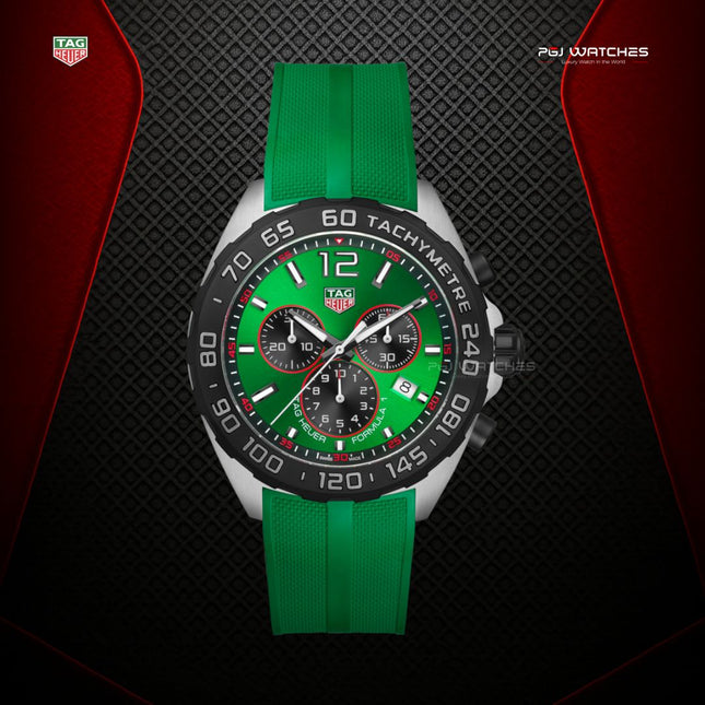 TAG HEUER Formula 1 Chronograph GREEN RUBBER - CAZ101AP.FT8056