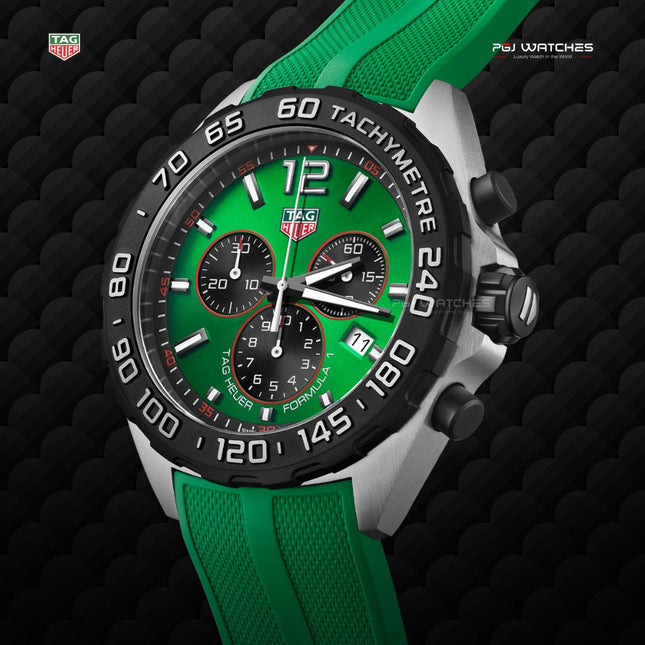 TAG HEUER Formula 1 Chronograph GREEN RUBBER - CAZ101AP.FT8056