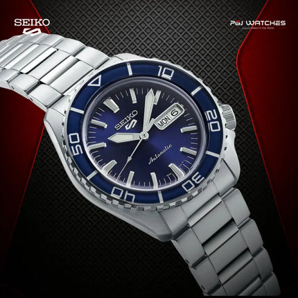 SEIKO 5 Sports Automatic Blue Dial Stainless Steel Strap – SRPK97K1