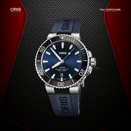 ORIS Aquis Date Blue Dial Blue Rubber - 01.733.7730.4135.07.4.24.65EB